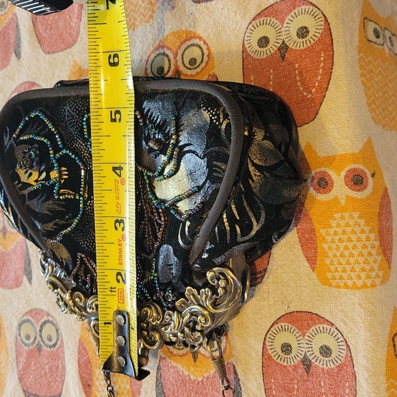 Art Deco Style evening bag,Small purse,Metal chain handle.EUC - Picture 6 of 11